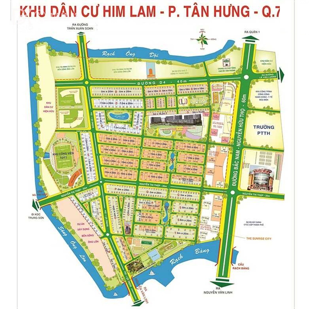 Vị trí khu dân cư Him Lam Tân Hưng, Quận 7