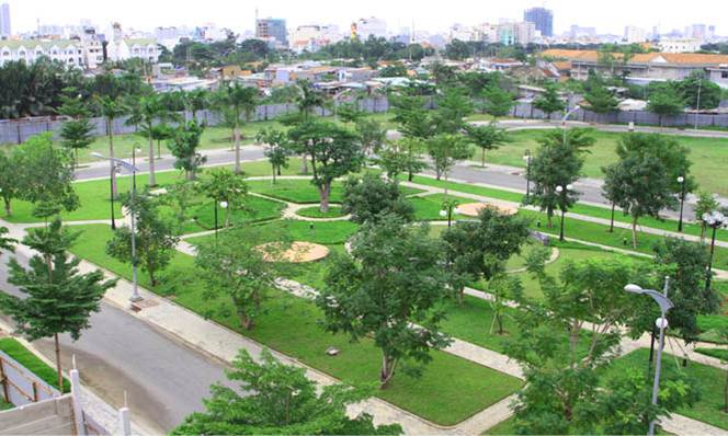 Công viên tại dự án Cityland Riverside Tân Phú, Quận 7