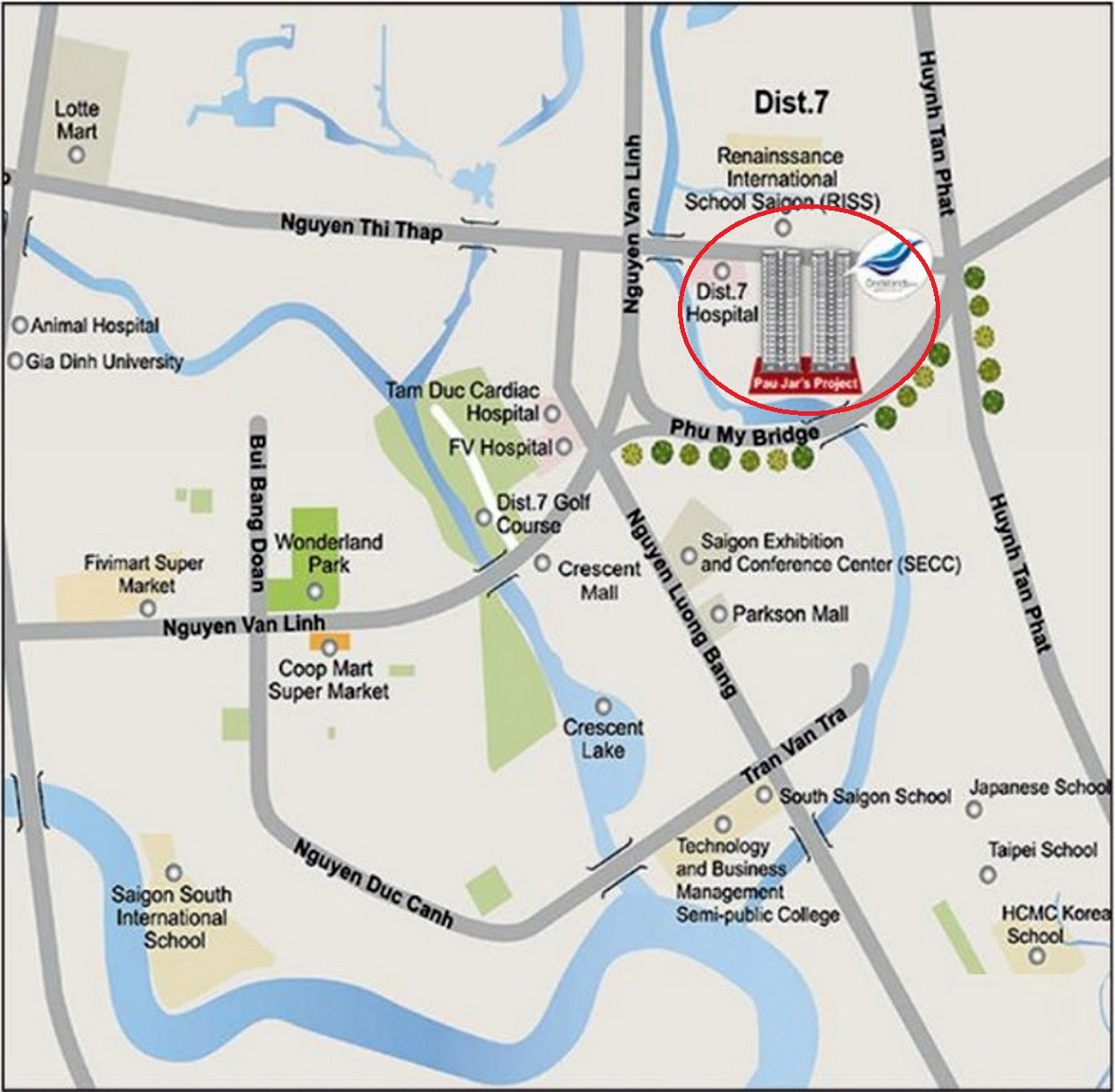Ví trí căn hộ Docklands Sài Gòn, Quận 7