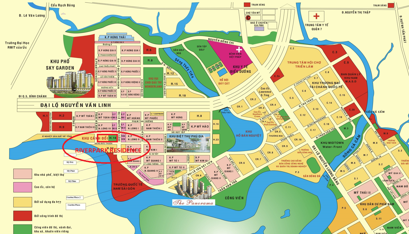 Overview of RiverPark Residence Phu My Hung project location