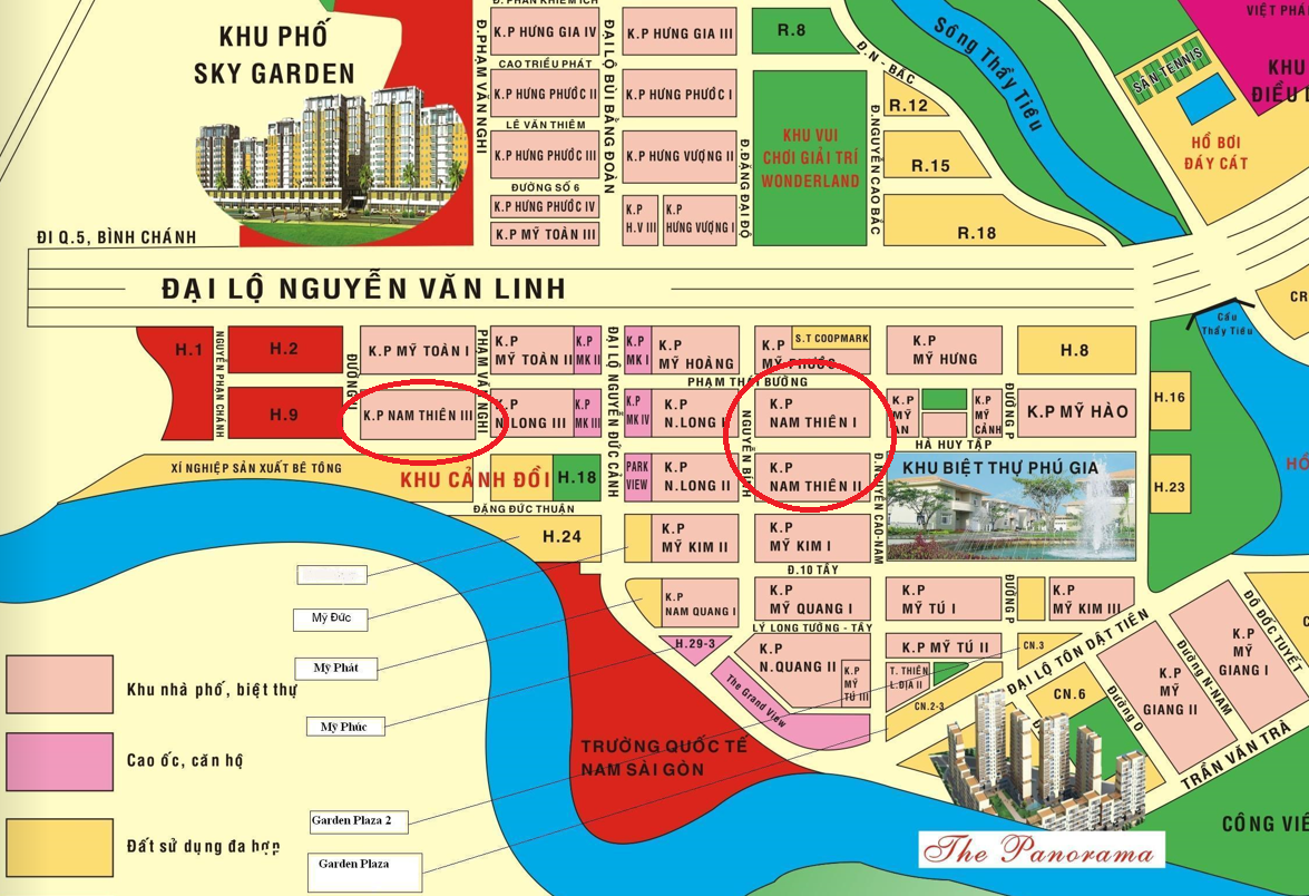 Vị trí dự án Nam Thiên 3, Phú Mỹ Hưng, Quận 7