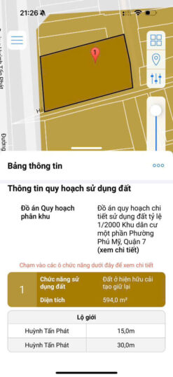 Đất mặt tiền 1627 Huỳnh Tấn Phát, Phường Phú Mỹ, Quận 7
