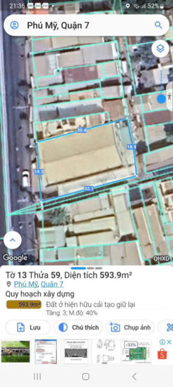 Đất mặt tiền 1627 Huỳnh Tấn Phát, Phường Phú Mỹ, Quận 7