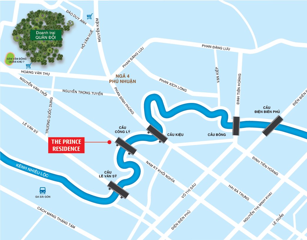 Location of The Prince Residence project, Phu Nhuan District