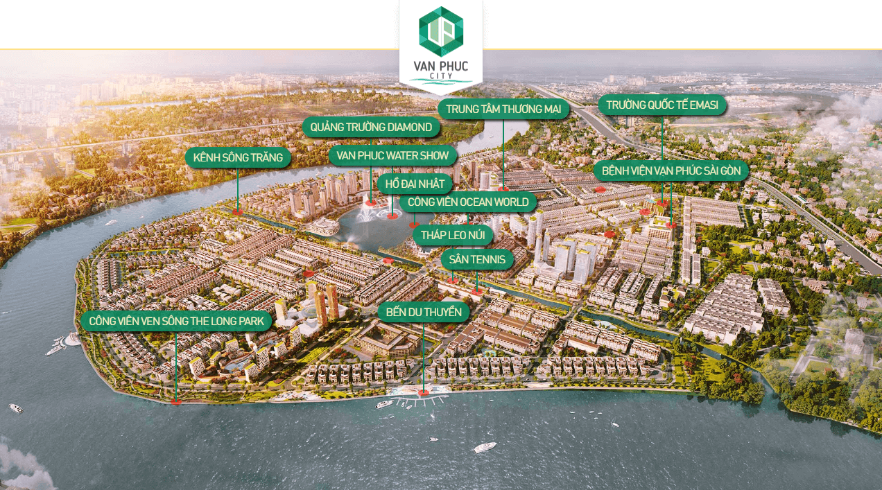 Bản đồ tiện ích tại dự án Vạn Phúc City Tp. Thủ Đức