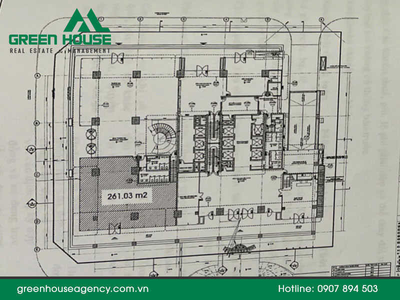 Mặt bằng khối đế tòa nhà văn phòng Victory Tower Phú Mỹ Hưng, Quận 7