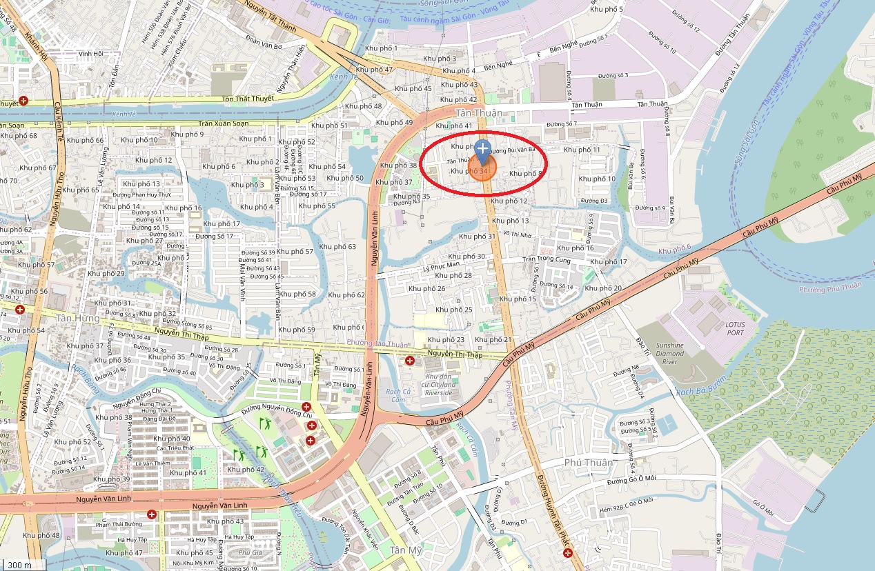 Vị trí mặt bằng kinh doanh 322 Huỳnh Tấn Phát, Quận 7