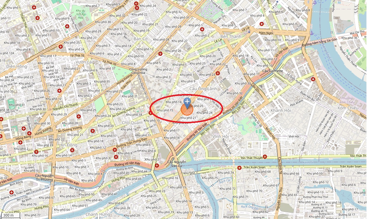 Vị trí nhà mặt tiền 391B Trần Hưng Đạo, Phường Cầu Kho, Quận 1