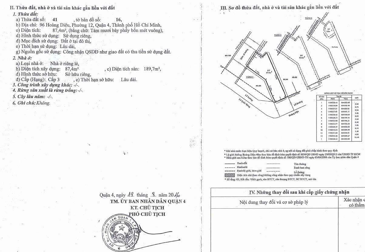 Nhà mặt tiền Hoàng Diệu, Quận 4