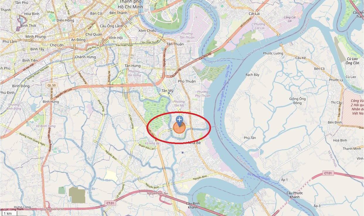 Vị trí nhà mặt tiền 174 Phạm Hữu Lầu, Phường Phú Mỹ, Quận 7