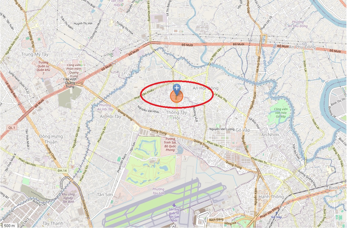 Vị trí tòa nhà căn hộ dịch vụ Lê Văn Thọ, Gò Vấp