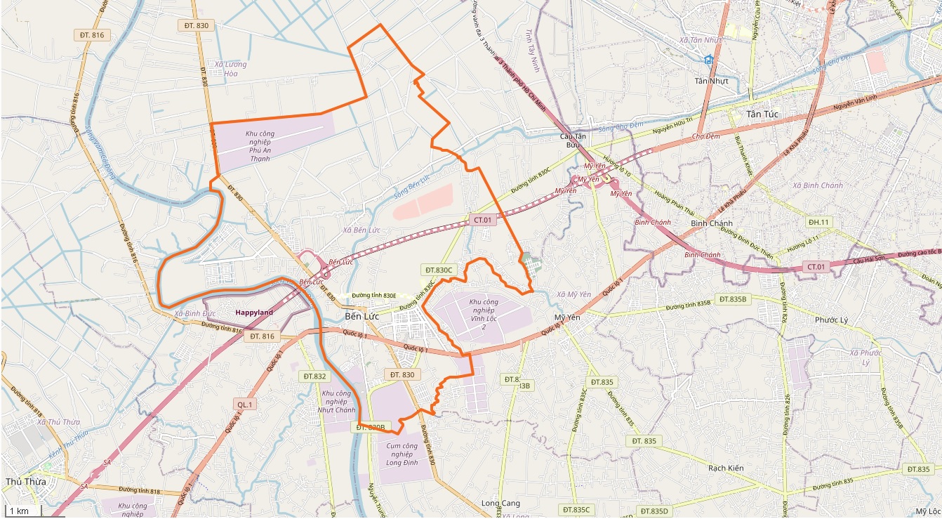 Warehouse location in Ben Luc, Long An