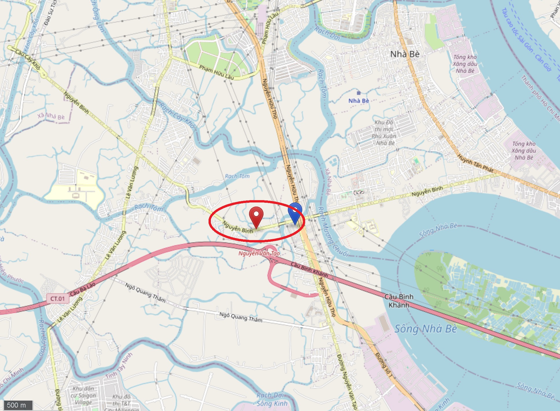Warehouse location at 678 Nguyen Binh Hiep Phuoc, Nha Be